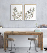 Sylvie Botanical Soft Splitfern and Botanical Soft Maiden Framed Canvas by kateandlaurel - product image 5 for Resin Society