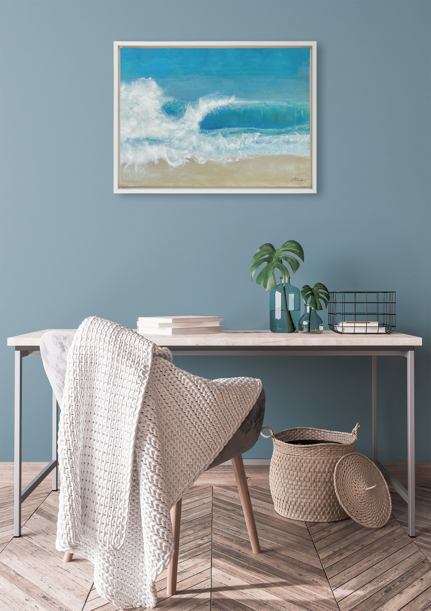 Sylvie Beach Day Framed Canvas by kateandlaurel - product image 5 for Resin Society