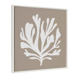 Sylvie Sophisticated Neutral Coral Tan Framed Canvas by kateandlaurel - product image 7 for Resin Society