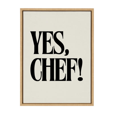 Sylvie Yes Chef Framed Canvas by Saint and Sailor Studios