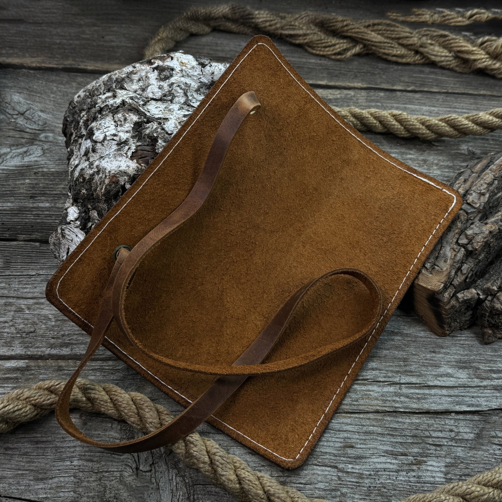 Leather Breast Plate with Adjustable Belt for Carving by Sharky Forged Steel Tools
