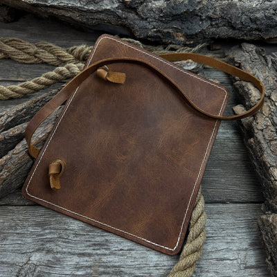 Leather Breast Plate with Adjustable Belt for Carving by Sharky Forged Steel Tools