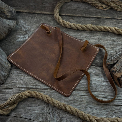 Leather Breast Plate with Adjustable Belt for Carving by Sharky Forged Steel Tools
