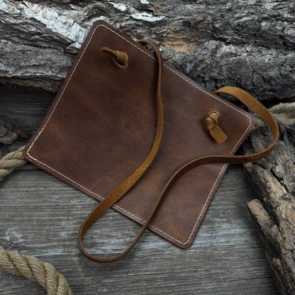 Leather Breast Plate with Adjustable Belt for Carving by Sharky Forged Steel Tools
