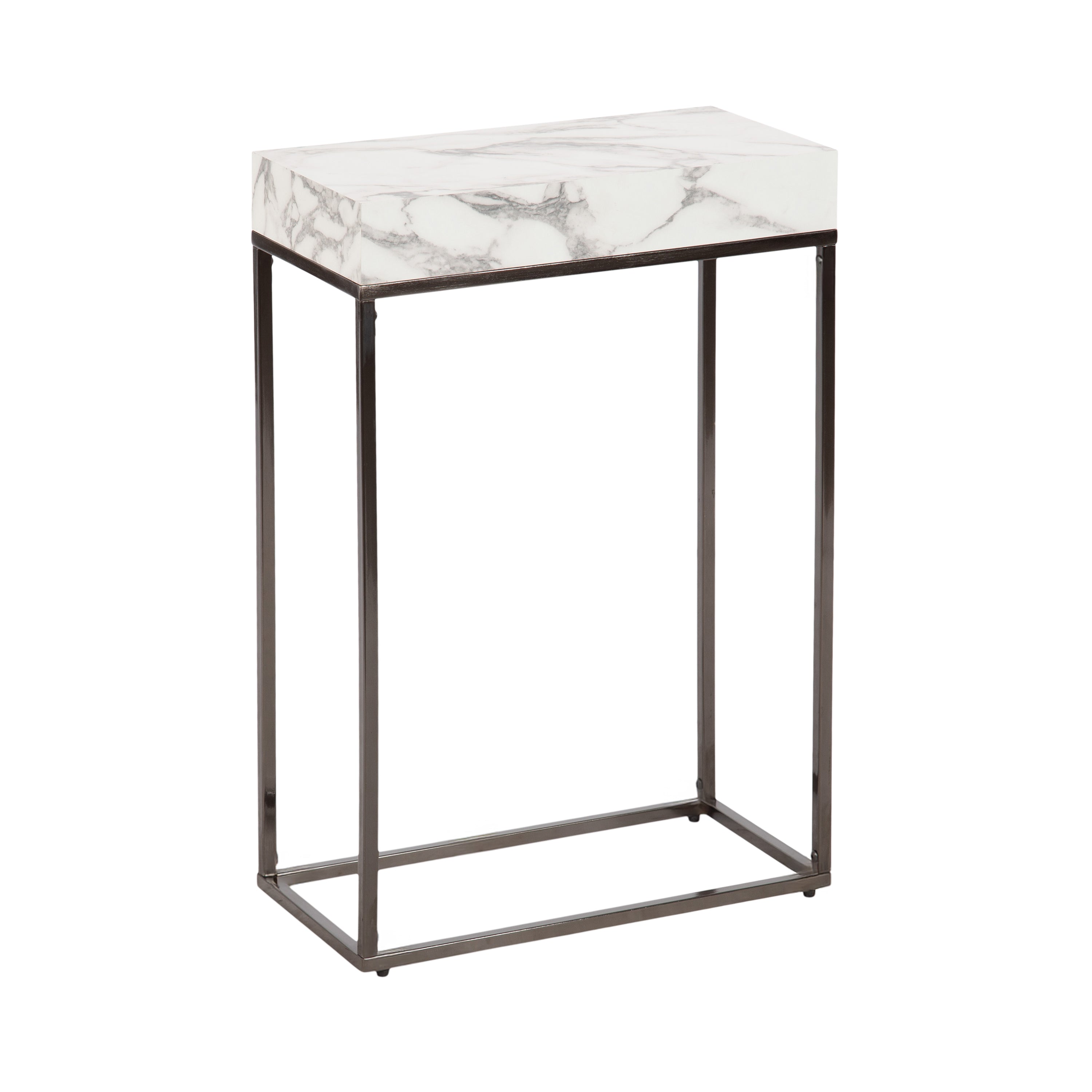 Karlsen Wood and Metal Slim Side Table