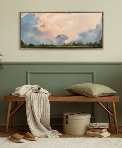 Sylvie Beaded Clouds Framed Canvas by Mary Sparrow