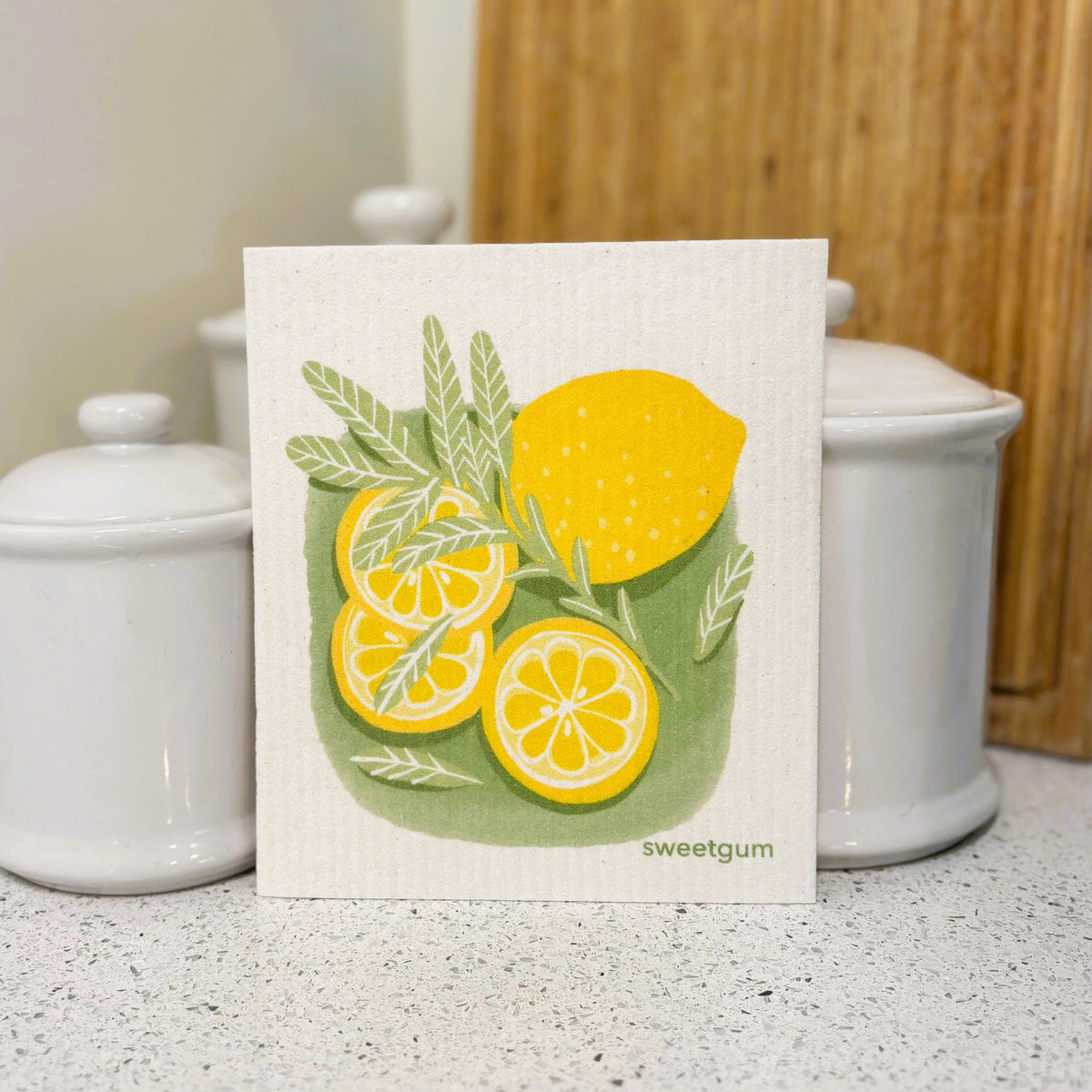 Lemons & Sage Swedish Dishcloth by sweetgum home, LLC - main product image for Resin Society