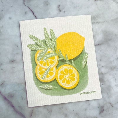 Lemons & Sage Swedish Dishcloth by sweetgum home, LLC - product image 3 for Resin Society