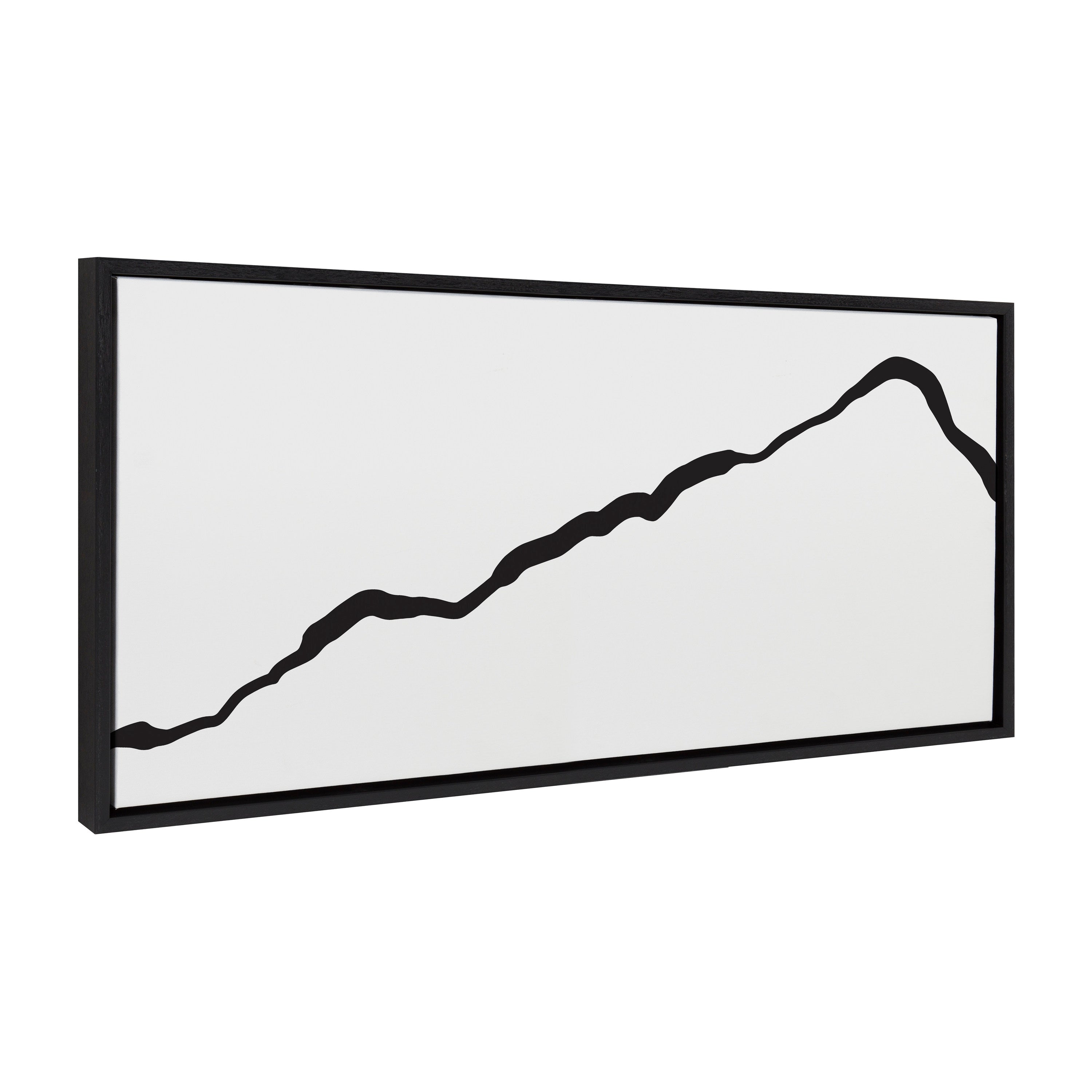 Sylvie Elevated Abstract Minimalist Mountain Landscape Framed Canvas