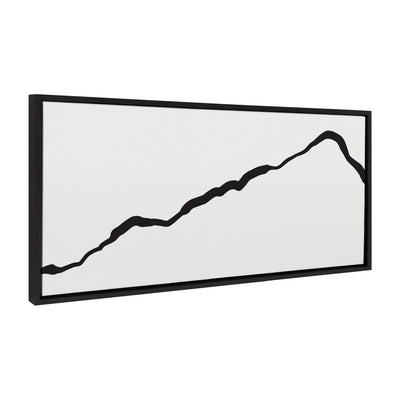 Sylvie Elevated Abstract Minimalist Mountain Landscape Framed Canvas