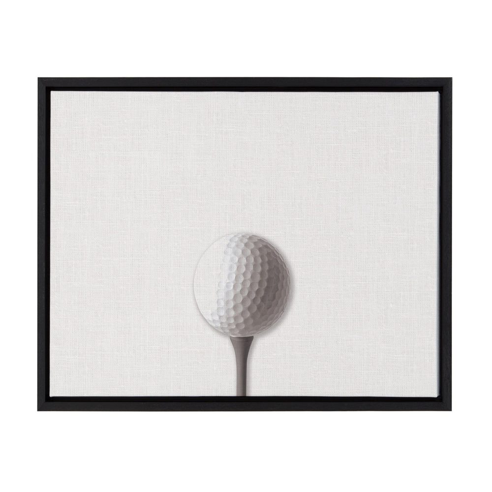 Sylvie Horizontal Golf Ball Portrait Framed Canvas, Black 18x24 by kateandlaurel - main product image for Resin Society