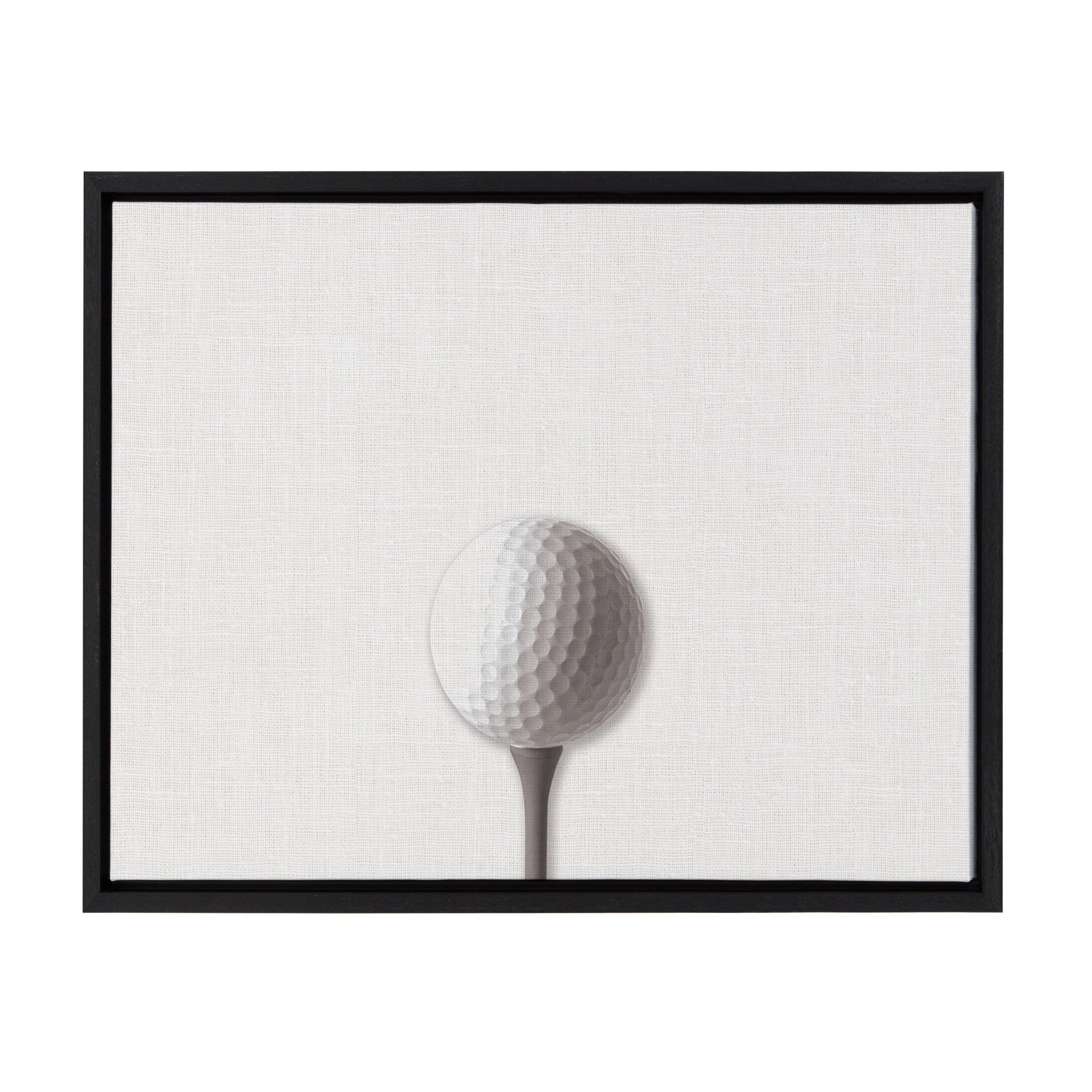 Sylvie Horizontal Golf Ball Portrait Framed Canvas, Black 18x24 by kateandlaurel - main product image for Resin Society