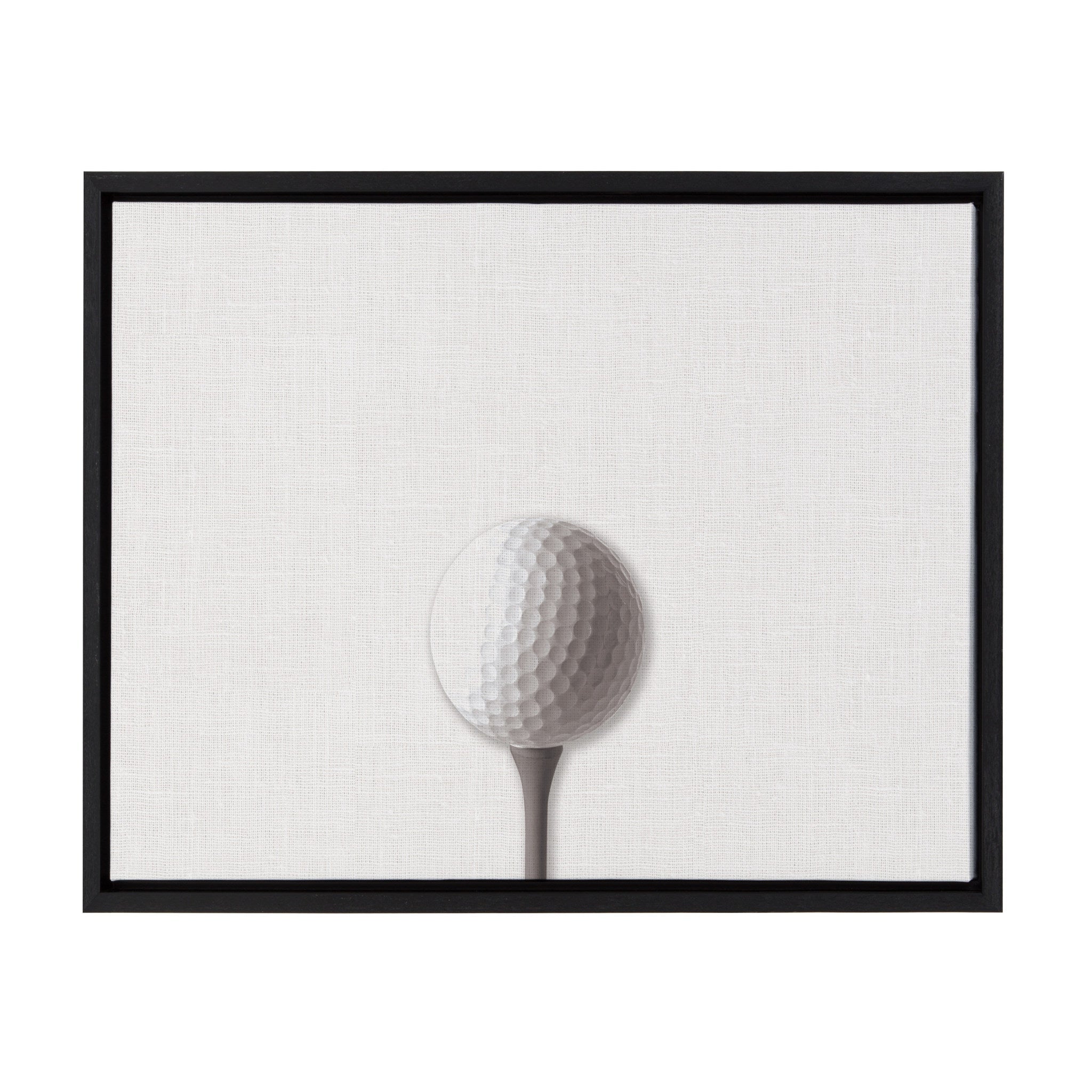 Sylvie Horizontal Golf Ball Portrait Framed Canvas, Black 18x24 by kateandlaurel - main product image for Resin Society
