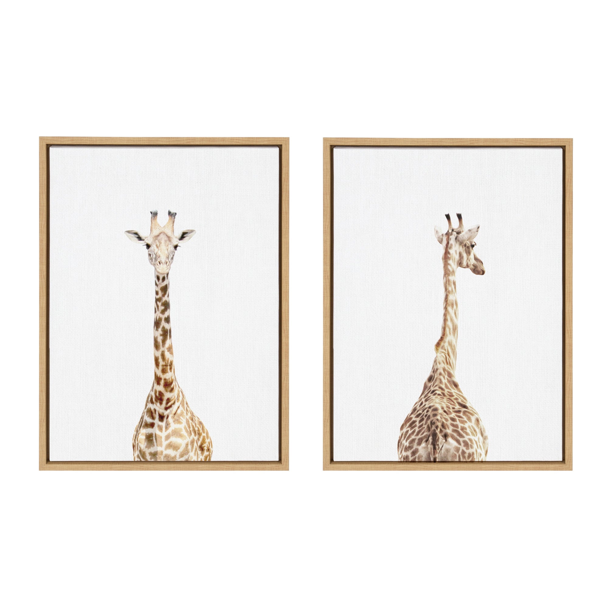 Sylvie Giraffe Front and Back Framed Canvas Set by kateandlaurel - product image 11 for Resin Society
