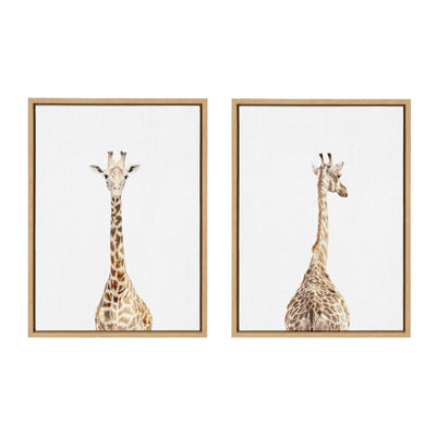 Sylvie Giraffe Front and Back Framed Canvas Set by kateandlaurel - product image 11 for Resin Society