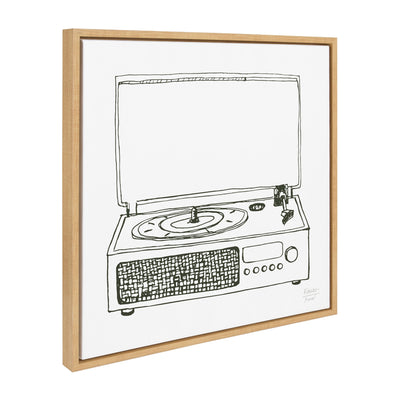 Sylvie Victrola Record Player Framed Canvas by kateandlaurel - product image 11 for Resin Society