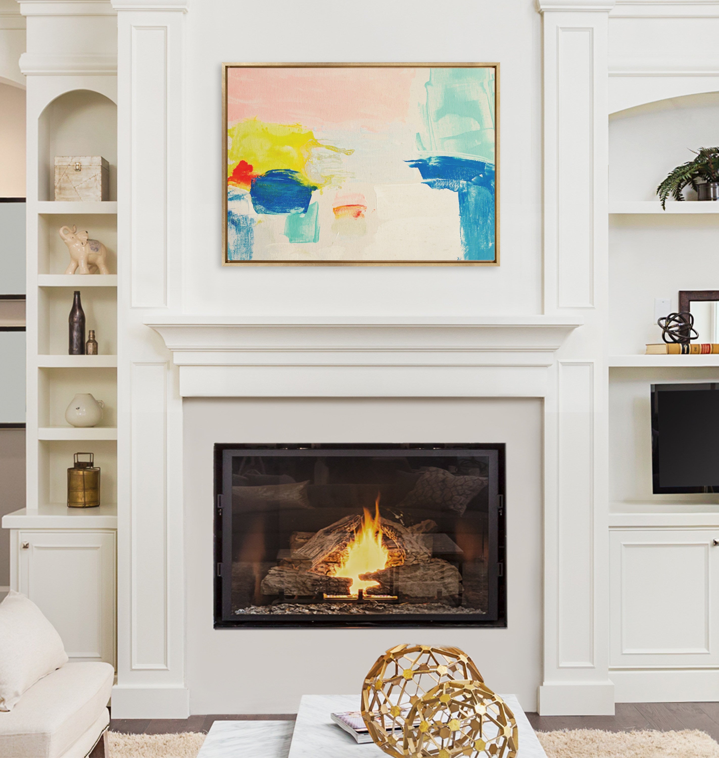Sylvie Pop of Color I Framed Canvas by Amy Lighthall