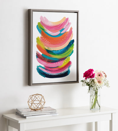 Sylvie Bright Abstract Framed Canvas