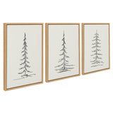 Sylvie Minimalist Evergreen Trees Framed Canvas Set by The Creative by kateandlaurel - product image 2 for Resin Society