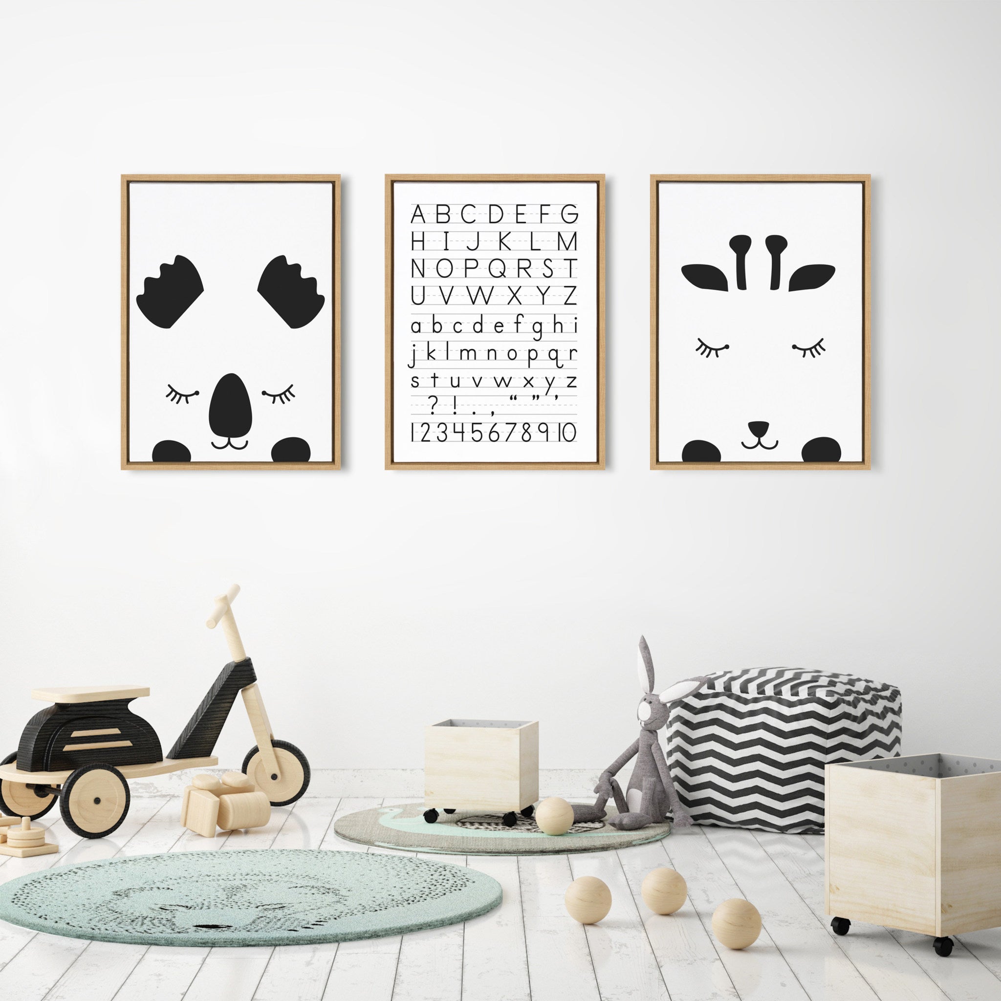 Sylvie Alphabet Penmanship Framed Canvas by The Creative Bunch Studio by kateandlaurel - product image 8 for Resin Society