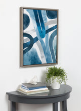 Sylvie Abstract Blue And Gray Watercolor Framed Canvas, Gray 18x24 by kateandlaurel - product image 6 for Resin Society