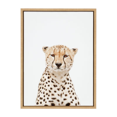 Sylvie Cheetah Portrait Framed Canvas by Amy Peterson Art Studio