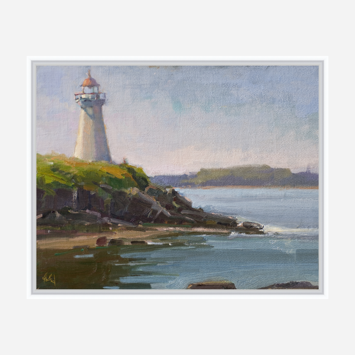 Lighthouse Artist Enhanced Canvas Print by John Beard Collection - product image 6 for Resin Society