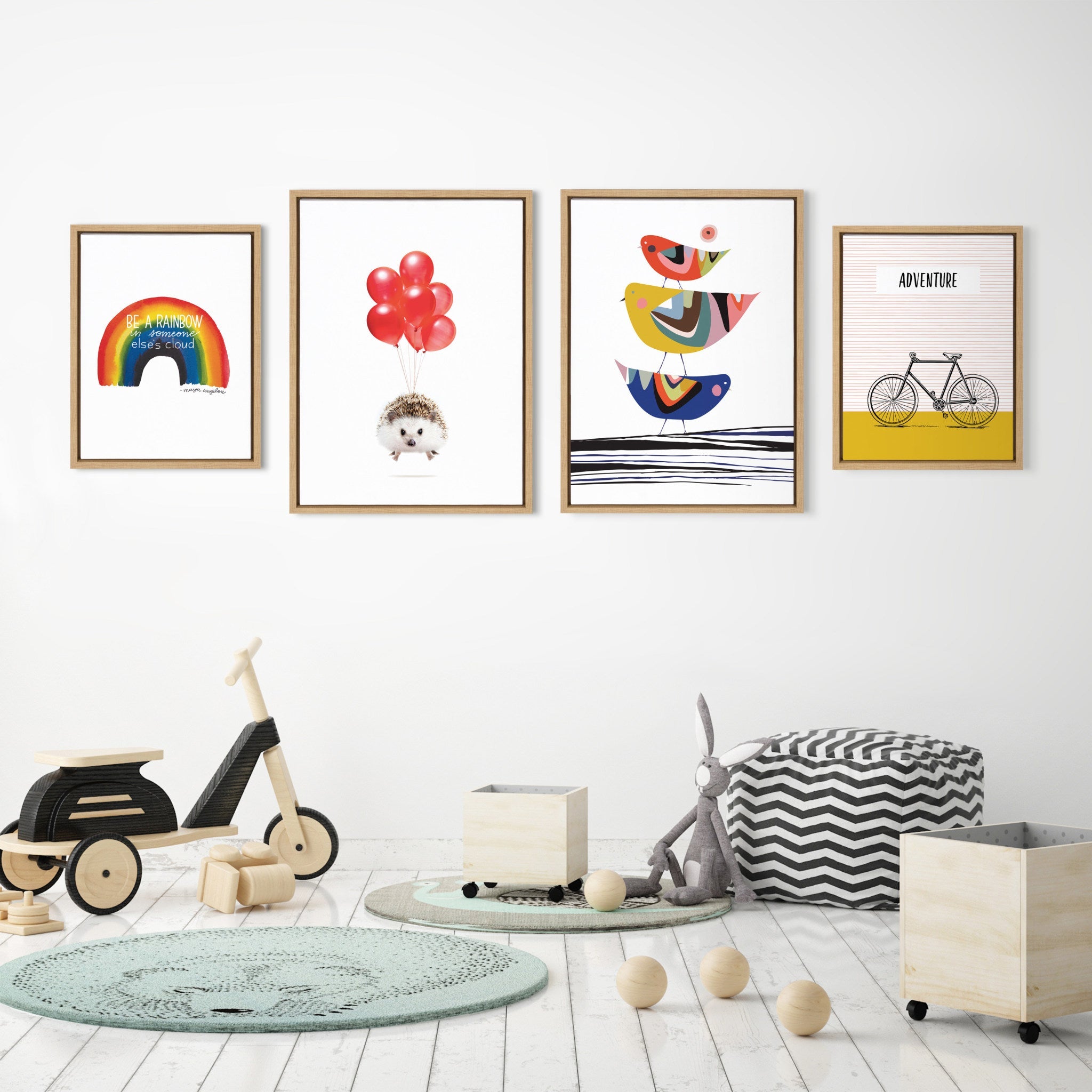Sylvie Whimsy Modern Framed Canvas Set by kateandlaurel - product image 7 for Resin Society
