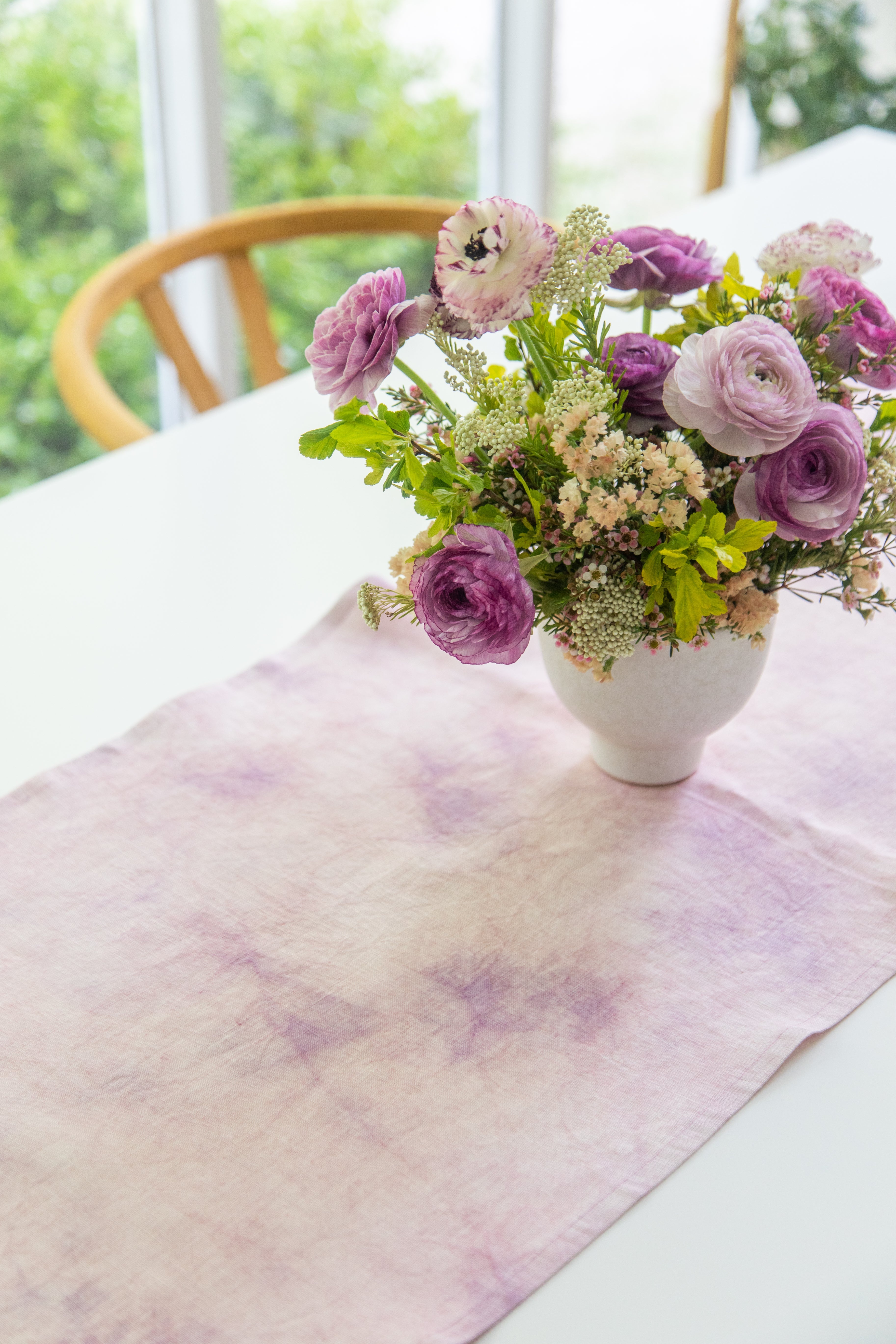 Hand-Dyed Linen Table Runner by Sarah Spiegel - product image 3 for Resin Society