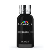 Black Liquid Epoxy Dye bottle and resin sample showing rich black color