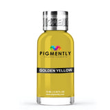 Golden Yellow Liquid Epoxy Dye bottle and color samples