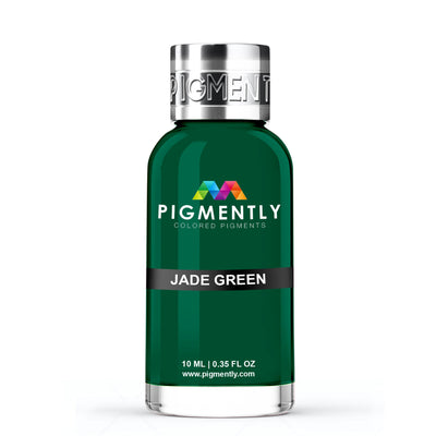 Jade Green Liquid Epoxy Dye bottle and color swatch