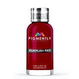 Purplish Red Liquid Epoxy Dye bottle and color samples