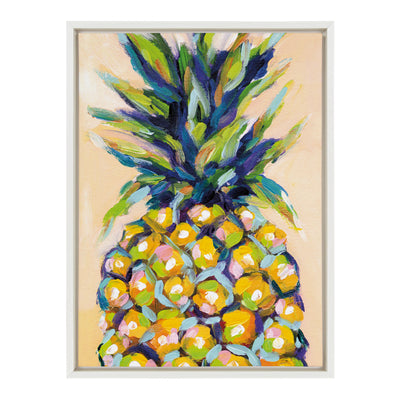 Sylvie Pineapple Study No 2 Framed Canvas by Rachel Christopoulos by kateandlaurel - product image 2 for Resin Society
