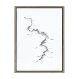 Sylvie Mountains Framed Canvas by kateandlaurel - main product image for Resin Society