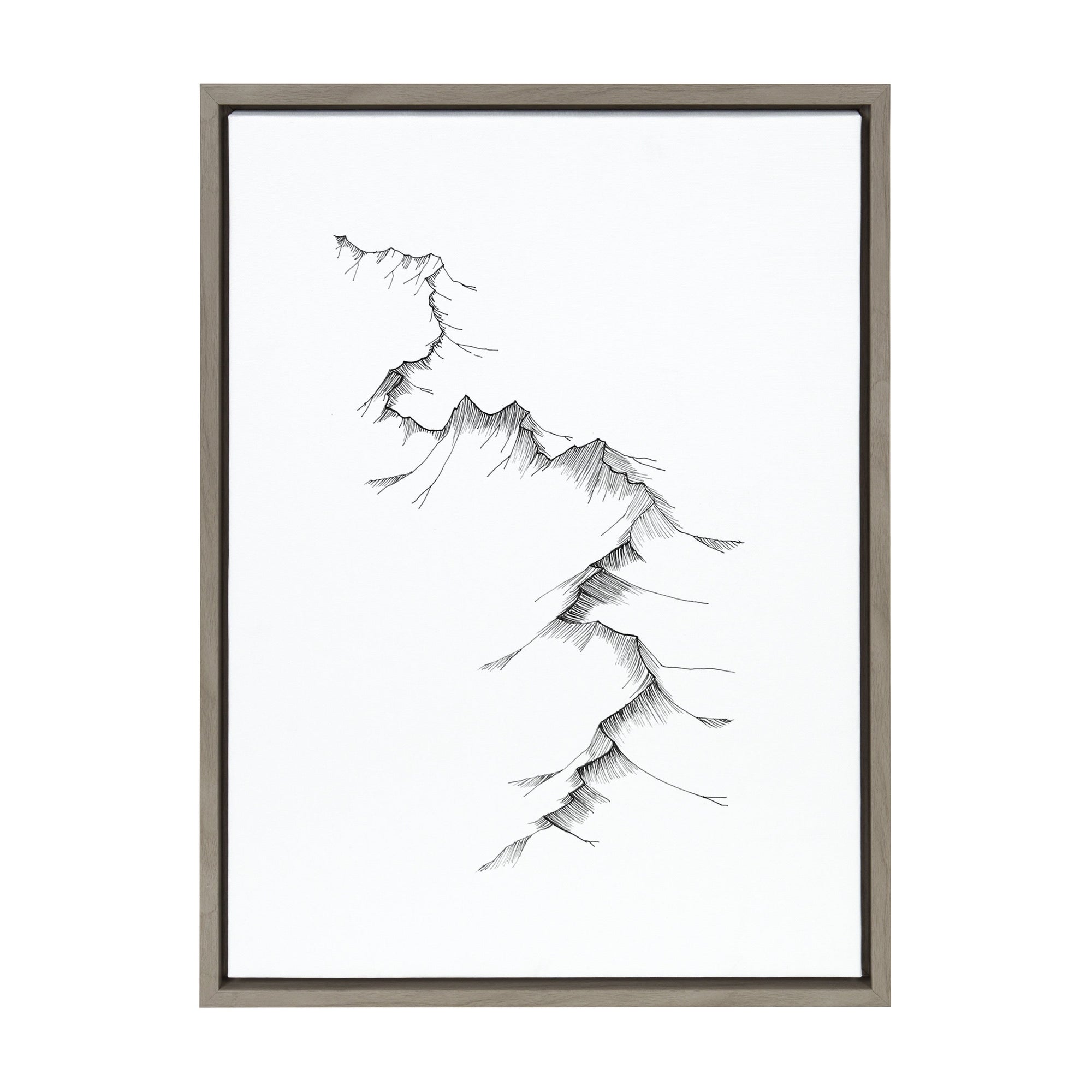 Sylvie Mountains Framed Canvas by kateandlaurel - main product image for Resin Society