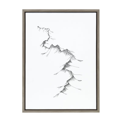 Sylvie Mountains Framed Canvas by kateandlaurel - main product image for Resin Society