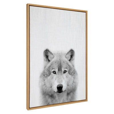 Sylvie Wolf Framed Canvas by Simon Te Tai by kateandlaurel - product image 7 for Resin Society