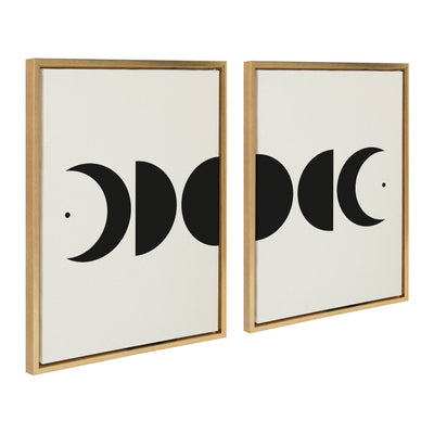 Sylvie Modern Geometric Moon Phases Framed Canvas Set by The Creative by kateandlaurel - product image 7 for Resin Society