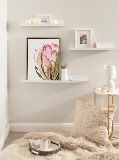 Sylvie Pink Protea Flower Framed Canvas by Amy Peterson by kateandlaurel - product image 16 for Resin Society