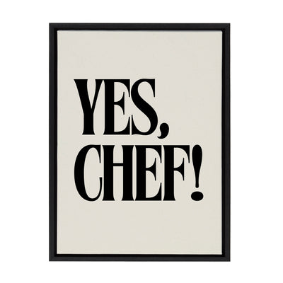 Sylvie Yes Chef Framed Canvas by Saint and Sailor Studios