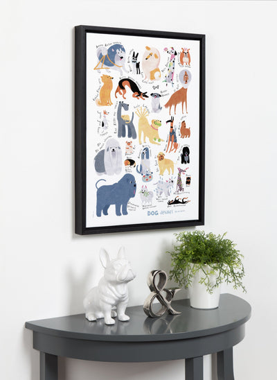 Sylvie Dog Alphabet Framed Canvas by Lida Larina by kateandlaurel - product image 20 for Resin Society