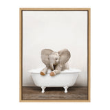 Sylvie Baby Elephant No 6 in Rustic Bath Framed Canvas by kateandlaurel - product image 20 for Resin Society
