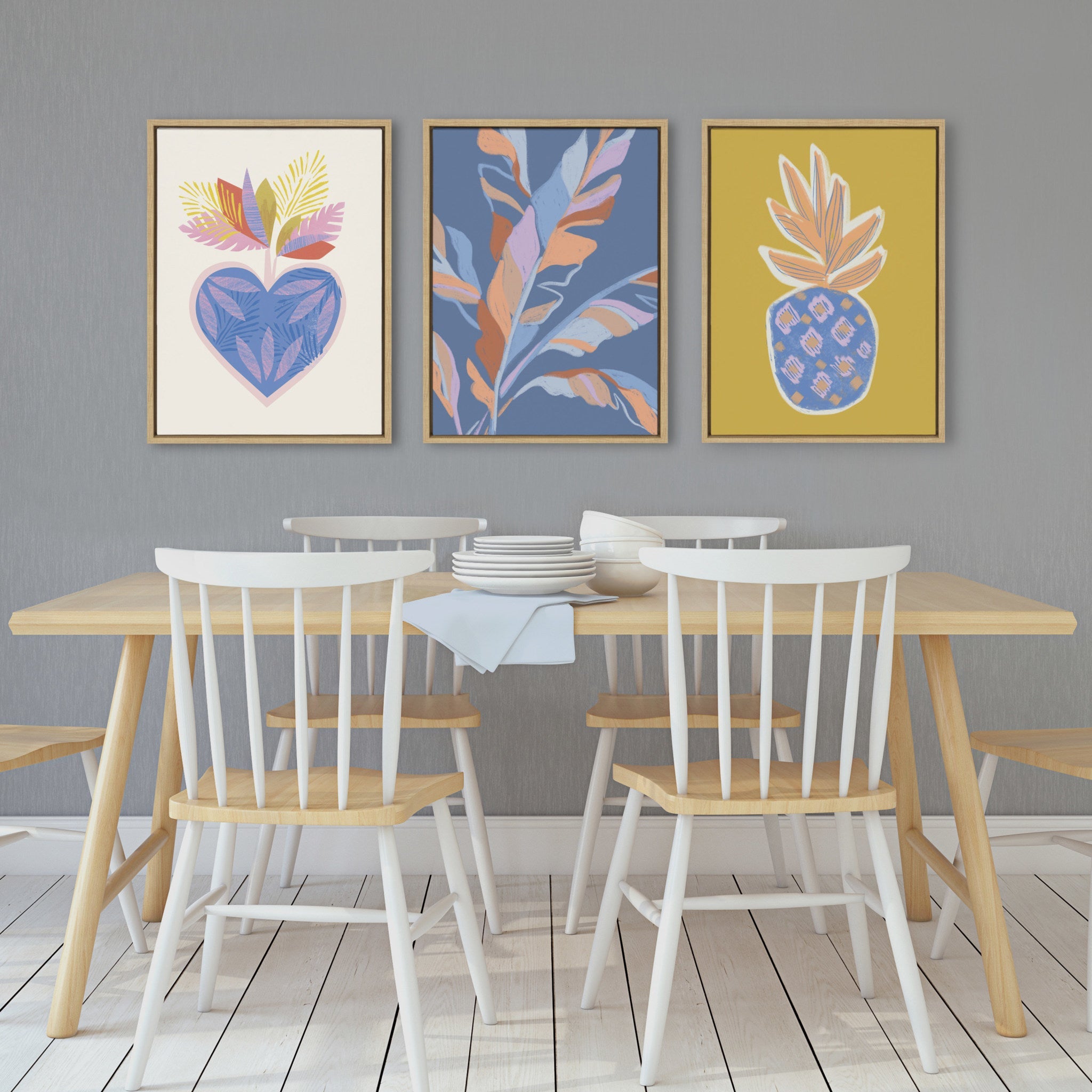 Sylvie Tropical Love Framed Canvas by kateandlaurel - product image 7 for Resin Society