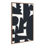 Sylvie Beaded Quiet Jungle I Framed Canvas Art showing black-and-white vintage beaded framed floating canvas