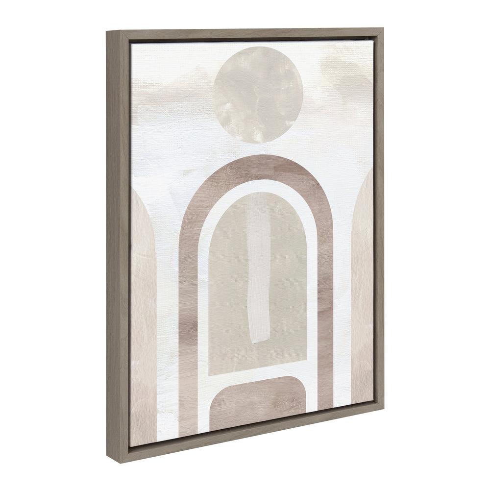 Sylvie Sahara Gray Framed Canvas by kateandlaurel - main product image for Resin Society