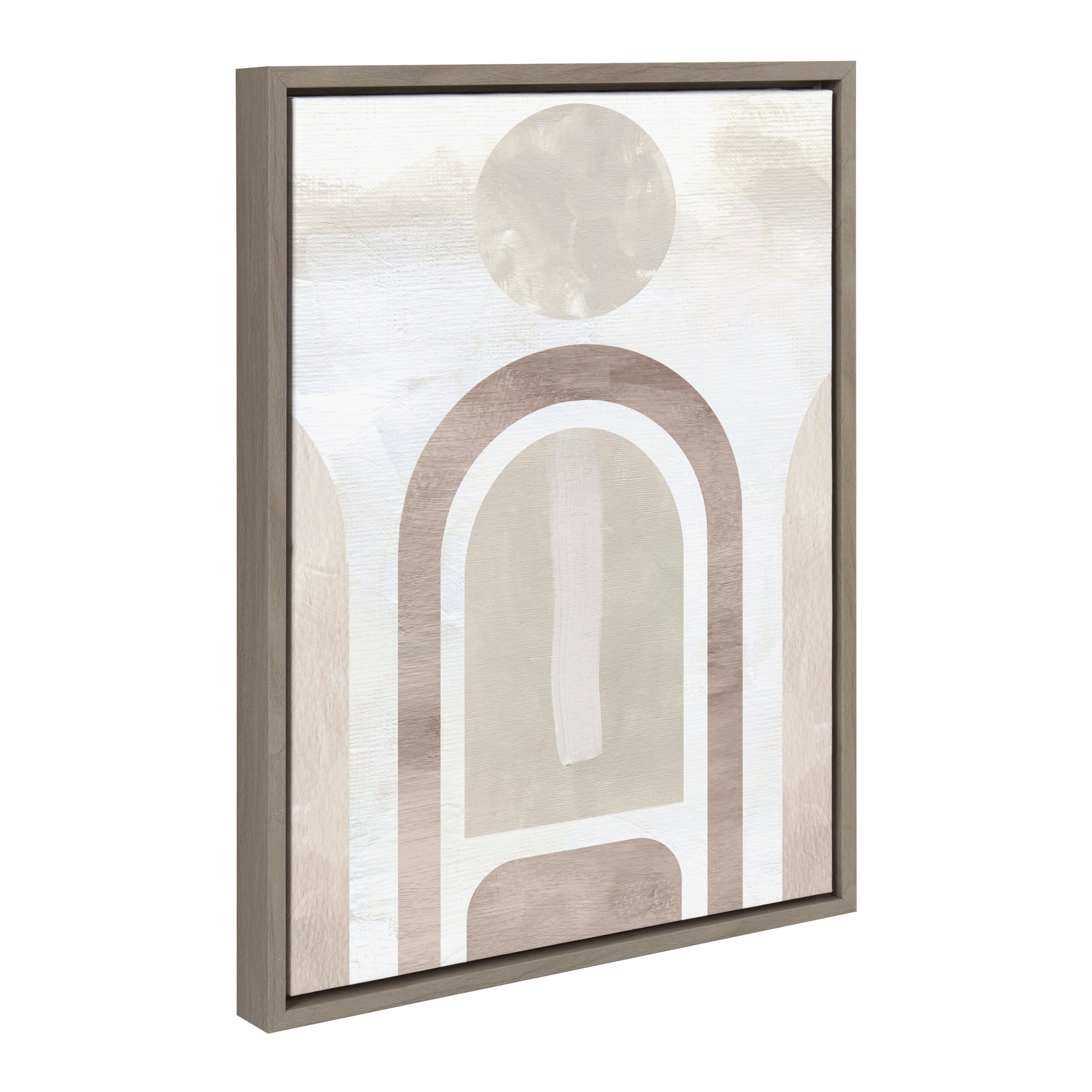 Sylvie Sahara Gray Framed Canvas by kateandlaurel - main product image for Resin Society