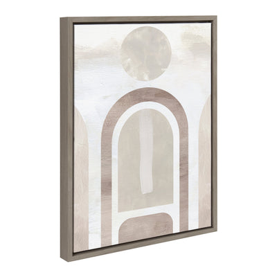 Sylvie Sahara Gray Framed Canvas by kateandlaurel - main product image for Resin Society