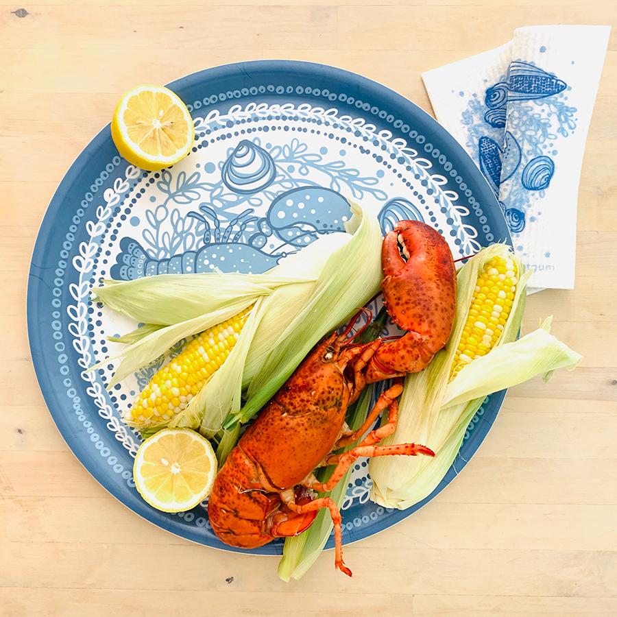 Lobster Tray, 15" round by sweetgum home, LLC - product image 2 for Resin Society
