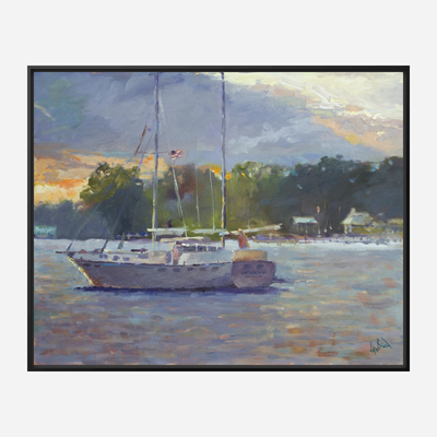 Long Day at Sea Artist Enhanced Canvas Print by John Beard Collection - product image 5 for Resin Society